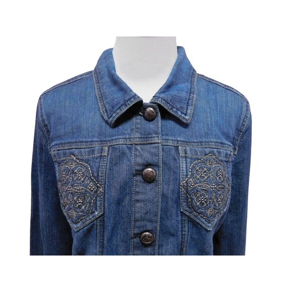 Vtg Code Bleu Denim Jacket M - Embroidered Pockets - Excellent - Picture 9 of 11